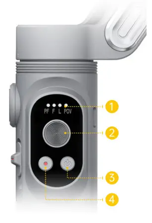 Zhongshan Yangguo Electronic Technology Smart X 3 Axis Smartphone Stabilizer- operation panel