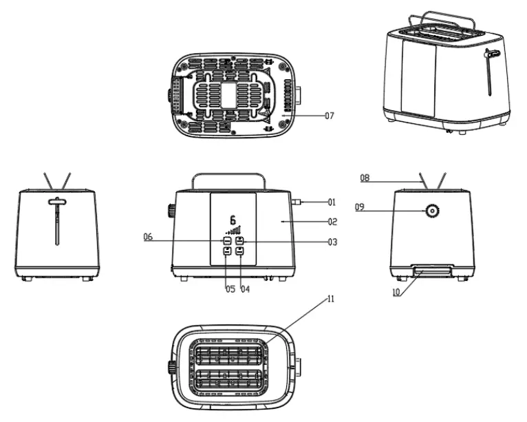 anko LD-T7051 1000W Toaster -KNOW YOUR TOASTER