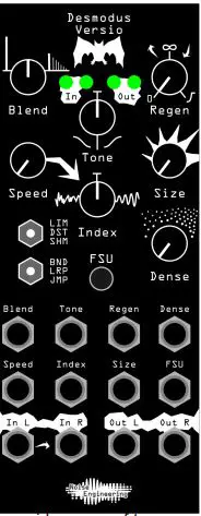 Desmodus Versio Stereo reverb-DSP platform - Input and output Voltages