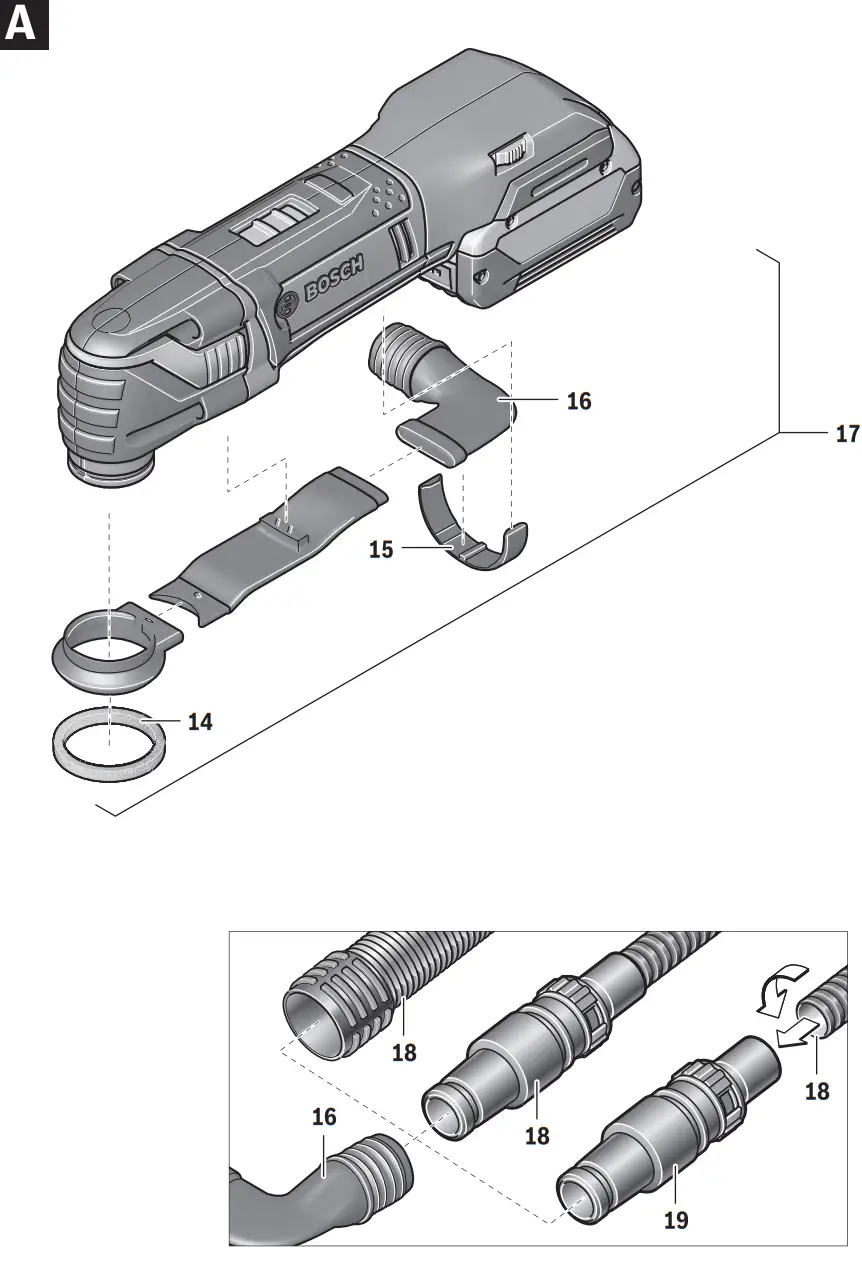 BOCH GOP 14 4 18 V EC Professional Cordless Multi Cutter - fig 2