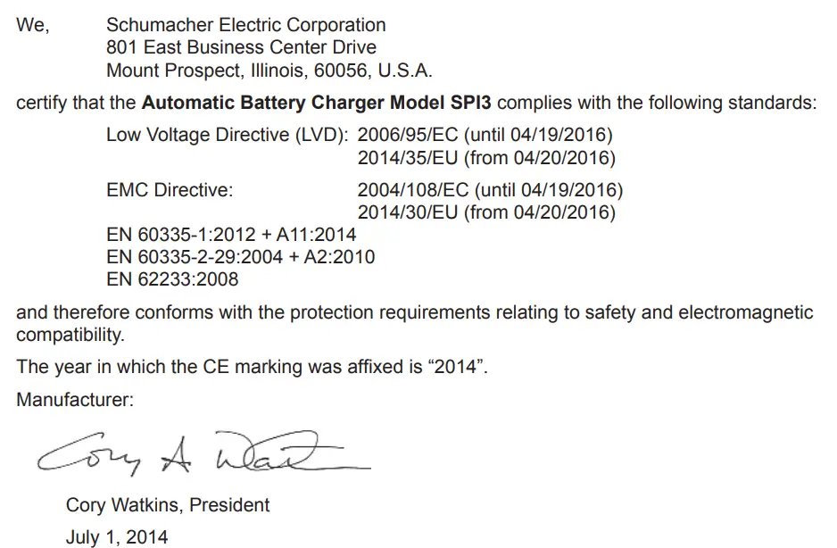 Schneider Electric SPI3 Automatic Battery Charger fig9