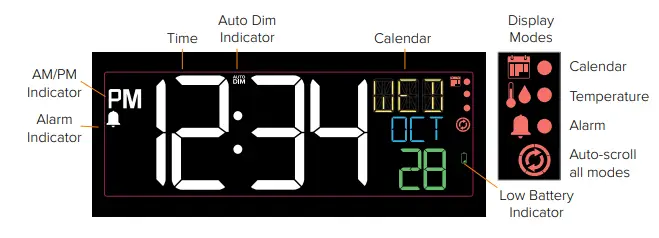 LA CROSSE TECHNOLOGY 616A-1413 Projection Alarm Clock fig4