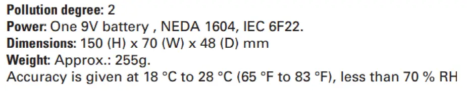 RS PRO RS14 Handheld Digital Multimeter fig 2