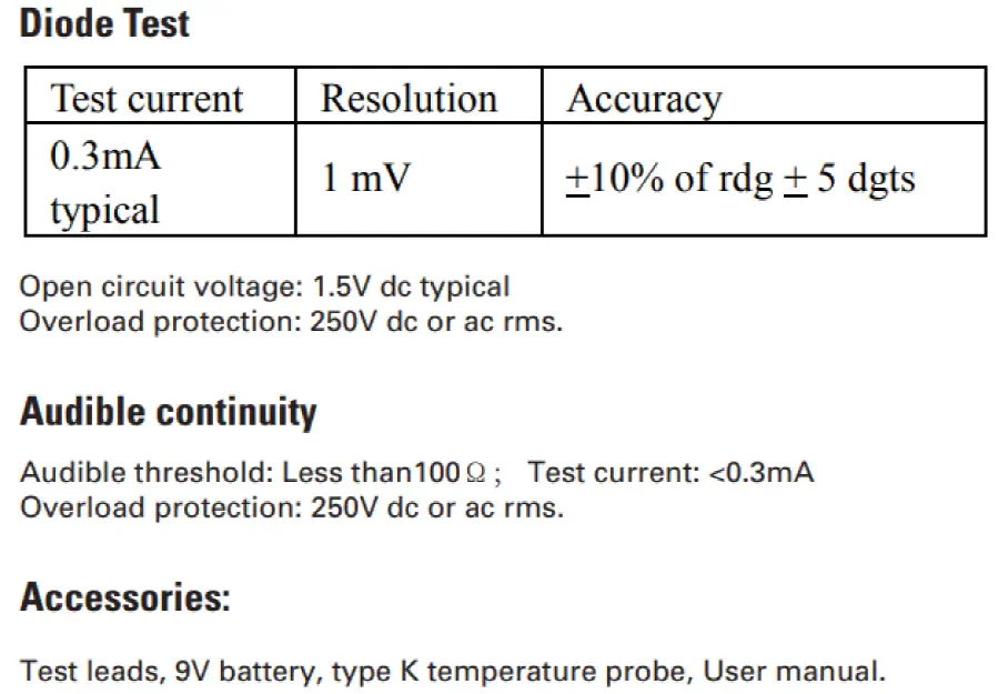 RS PRO RS14 Handheld Digital Multimeter fig 9