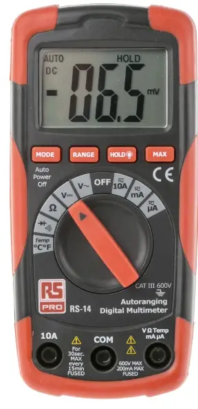 RS PRO RS14 Handheld Digital Multimeter