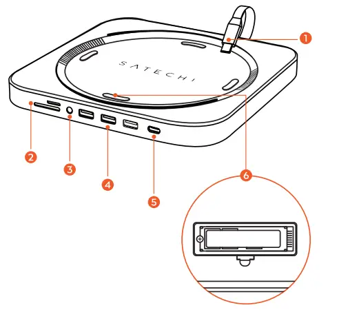 SATECHI ST UCICHS Stand Hub for MAC Mini with SSD Enclosure - FIG 2