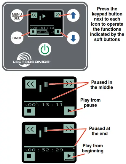 LECTROSONICS SPDR Stereo Compact Digital Audio Recorder - Back Recordings