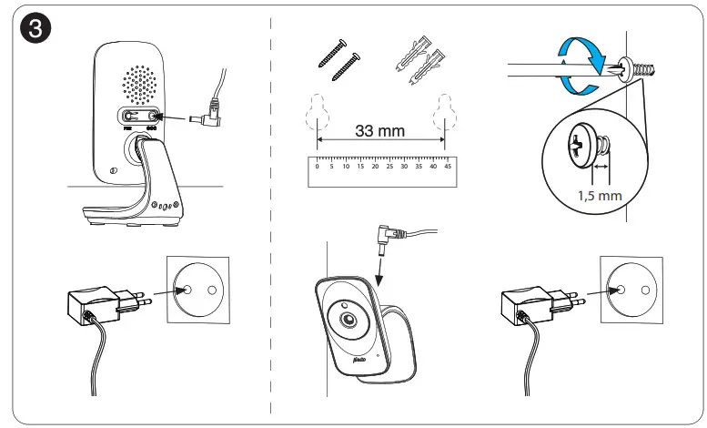 Alecto DVM149 Video Baby Monitor with 4.3 Inch Colour Display - 3