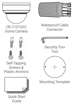 OpenEye OE-C1012D2 2MP Outdoor Mini Dome Camera
