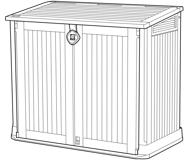 KeTeR 29155194 Store-It-Out Midi Wood Effect Garden Storage Box