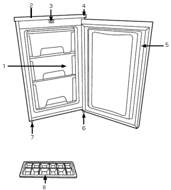 INVENTUM VR550B Freestanding Freezer fig1
