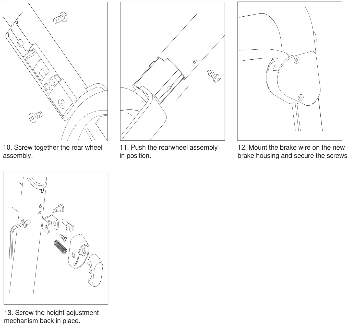TRUST CARE 370772 Outdoor Rollator - Page 2. Exchange of handle tube.