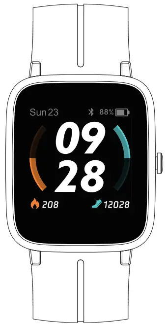v fitness ID205G Tracktivity GPS Smart Watch -