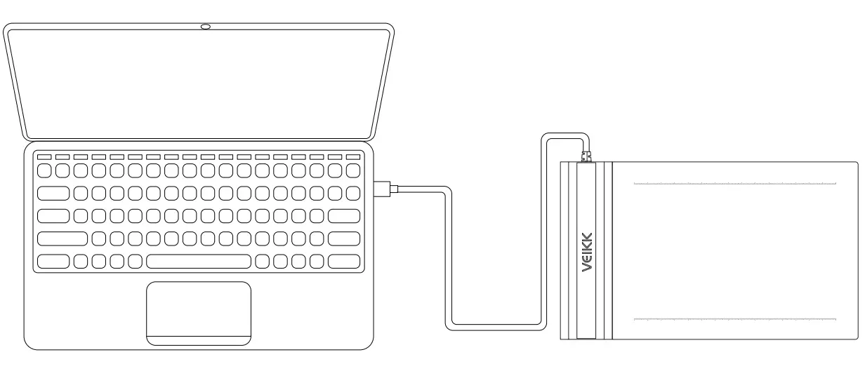 VEIKK S640 Digital Drawing Battery Free Graphic Pen Tablet - fig 2
