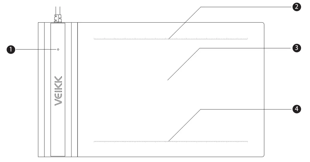 VEIKK S640 Digital Drawing Battery Free Graphic Pen Tablet - fig 5