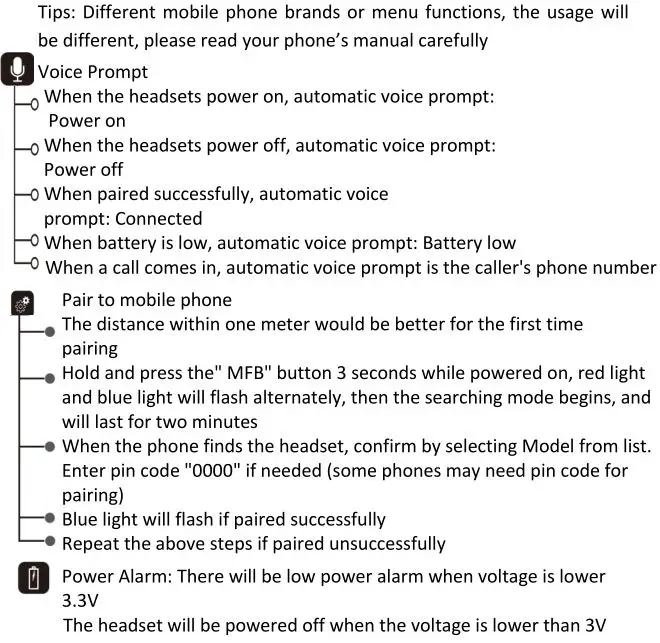 Ambar Bluetooth Headset with Mic - Features 2