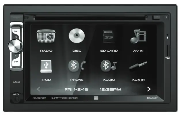 Dvd Multimedia Receiver Xdvd276bt User Manual