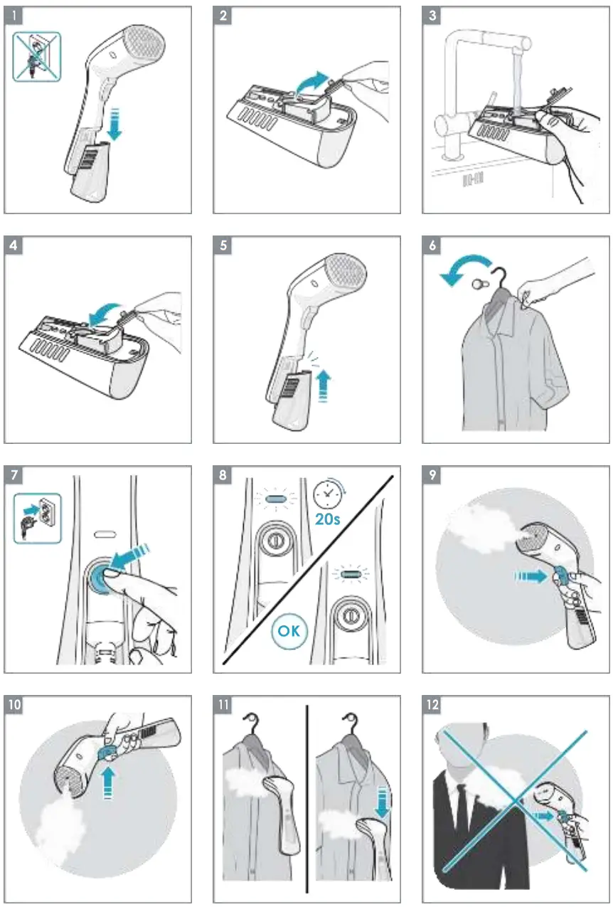 Electrolux E6HS1 2EG Refine 600 Handheld Garment Steamer - fig1
