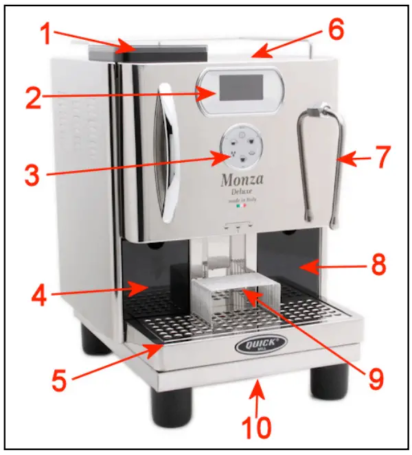 QUICK MILL 05010 A EVO Monza Evo Deluxe Espresso Machine - FRONT