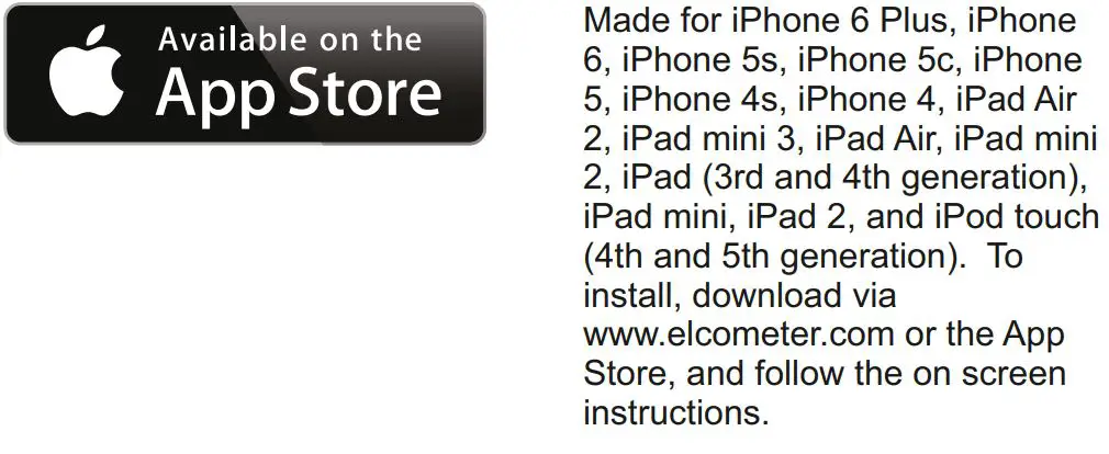 elcometer 415 Paint powder Gauge measuring on smooth surface User Guide - Using Elcomaster Mobile Apps