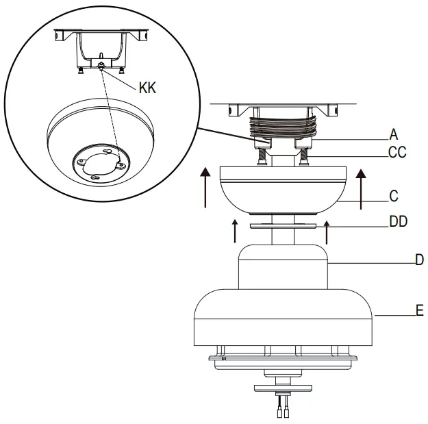 Mounting the fan-motor assembly