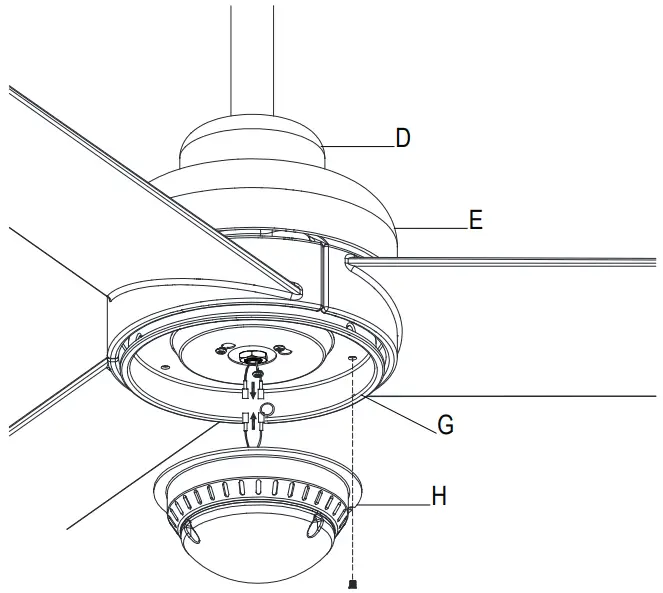 Attaching the light kit fitter assembly