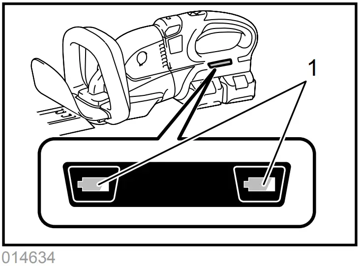 makita DUH551 Cordless Hedge Trimmer - fig 2