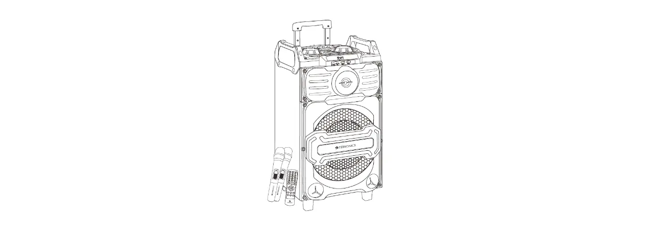 Zebronics X10 Moving Monster Trolley Dj Speaker User Manual