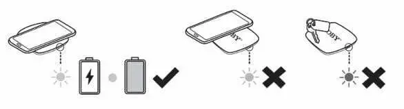 Rosewill RBWS-20015 Wireless Charging Alarm Instruction Manual - Do not place metal between your mobile device and the charging pad
