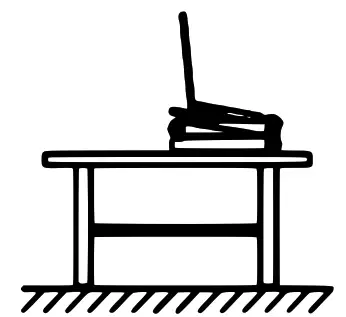 wiltec 63042 Foldable Laptop Table - On a table