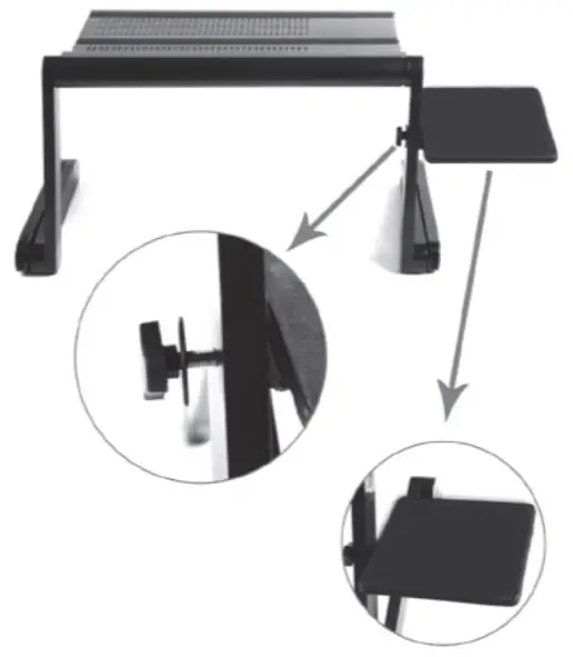 wiltec 63042 Foldable Laptop Table - fan