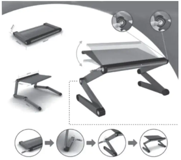 wiltec 63042 Foldable Laptop Table - methods