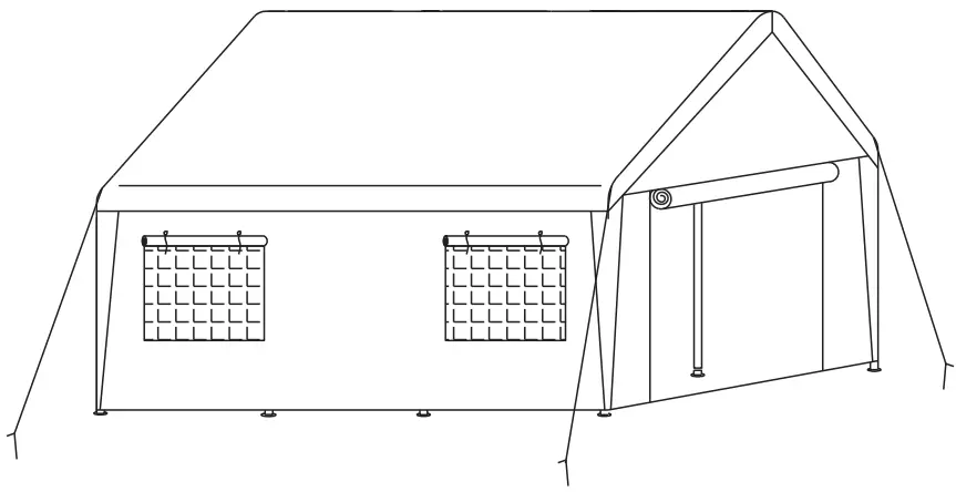 COSTWAY AW10007YW 10x20 ft Heavy Duty Carport Portable Garage Party Tent
