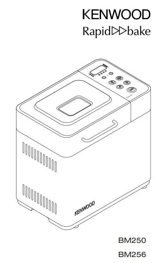 KENWOOD BM250 Bread Maker Instruction Manual