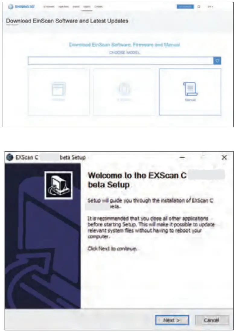 SHINING 3D Transcan C Multiple Scan Range 3D Scanner - Software