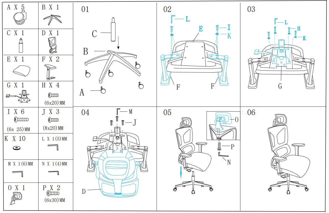 SUNNOW 216253 Ergonomic Designer Office Chair Instruction Manual - How to use