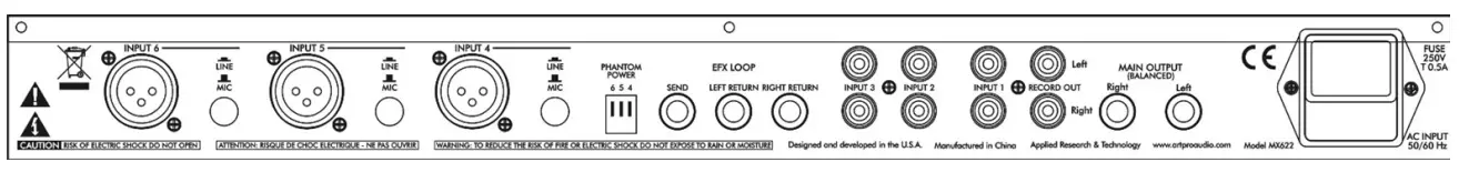 ART MX622BT Six Channel Stereo Mixer with Bluetooth and Effects Loop - location