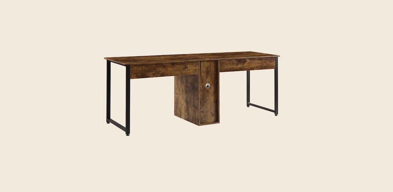 The Home Depot D01-cd012 2-person Computer Desk For Home Office With Storage Shelves Instruction Manual