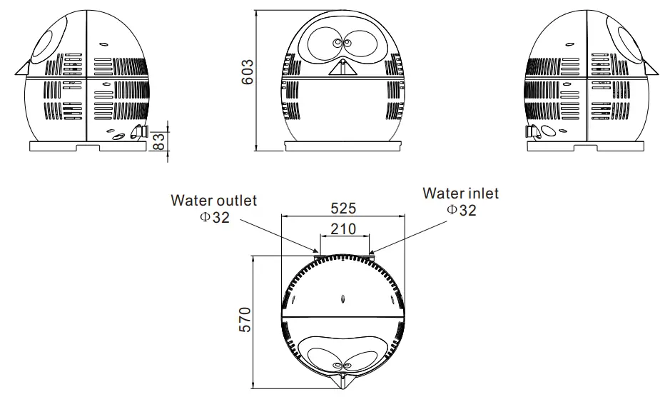 KMP Penguin 5KW Mini Pool Heat Pump - Fig
