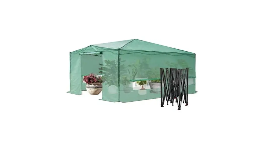 Eagle Peak Gh36-grn-az Portable Lean To Walk In Pop Up Gardening Greenhouse Canopy Instruction Manual