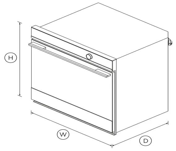 FISHER PAYKEL OB30SDPTDX1 30 Inch Oven 17 Function Self Cleaning - DIMENSIONS