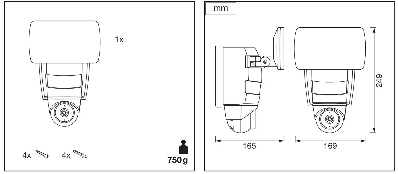 LEDVANCE 4058075478312 Smart Plus Wifi Flood Camera - overview