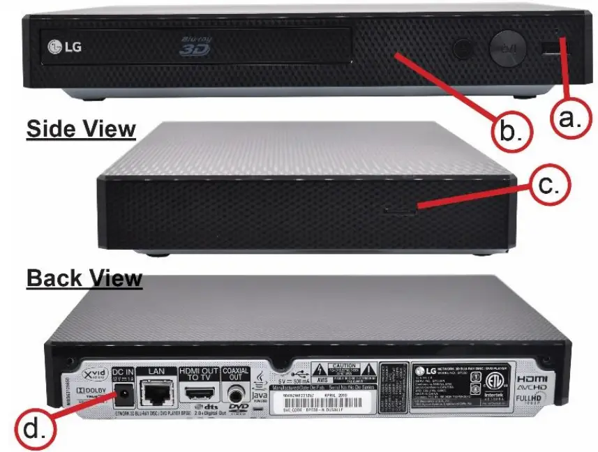 LG Bush Baby Stealth Blu Ray Player Hidden Camera - FIG