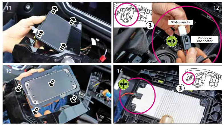 Phonocar 05728 VOLKSWAGEN Fast Wireless Charging Tray - 5