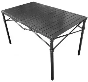 GoTeam Portable Heavy Duty Aluminum Roll Top Table