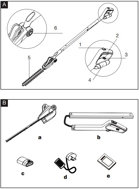 YARD FORCE LH F35 iFlex Hedge Trimmer - Figure 1