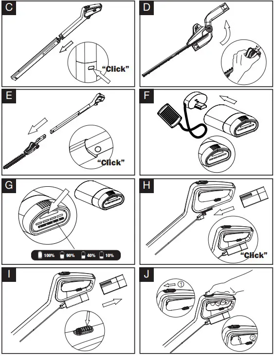 YARD FORCE LH F35 iFlex Hedge Trimmer - Figure 2