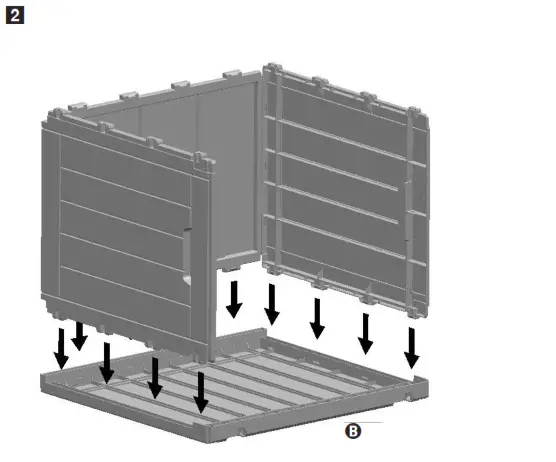 Honey Can Do STO-09659 30 Gal. Brown Resin Deck Box - ASSEMBLY2