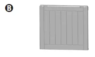 Honey Can Do STO-09659 30 Gal. Brown Resin Deck Box - bottom