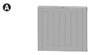 Honey Can Do STO-09659 30 Gal. Brown Resin Deck Box - front